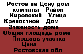 Ростов-на-Дону дом 3 комнаты › Район ­ Кировский › Улица ­ Крепостной › Дом ­ 177 › Этажность дома ­ 1 › Общая площадь дома ­ 65 › Площадь участка ­ 3 › Цена ­ 20 000 - Ростовская обл., Ростов-на-Дону г. Недвижимость » Дома, коттеджи, дачи аренда   . Ростовская обл.,Ростов-на-Дону г.